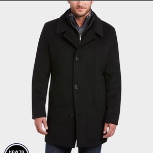 Pronto Uomo Black Classic Fit Car Coat
